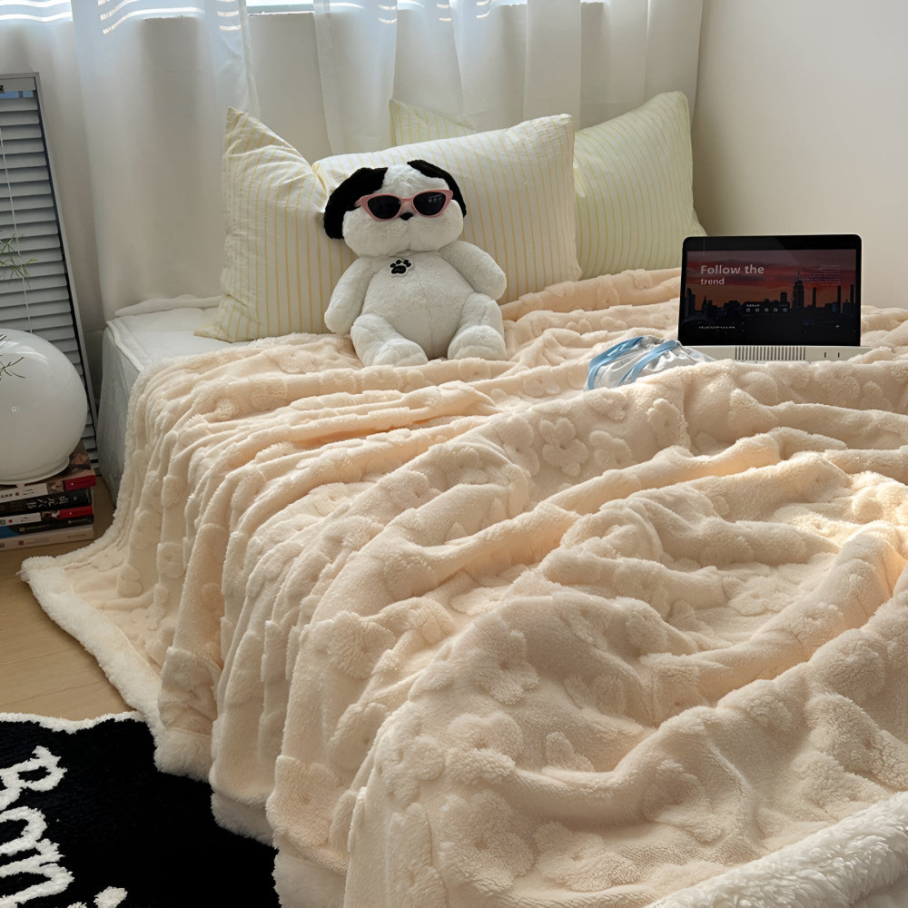 Snugglefilt med blommönster Carvallo