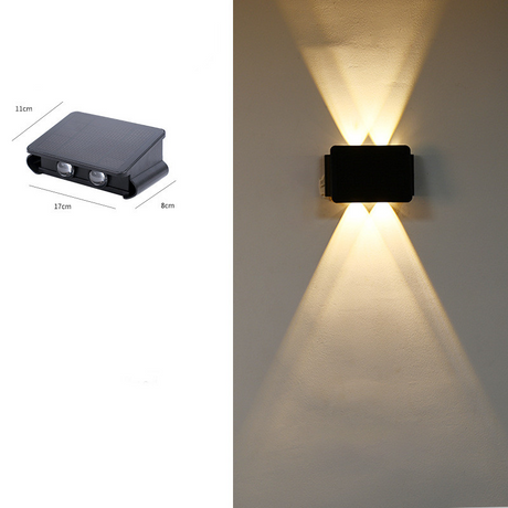 Modern LED utomhusvägglampa med Up & Down ljus – Vattentät vägglampa för husfasad och entréområde Carvallo