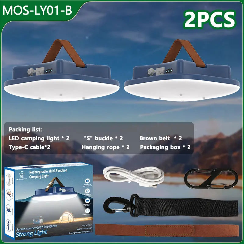 80W LED Solarbatteriladdad campinglampa med magnet och zoomfunktion Carvallo
