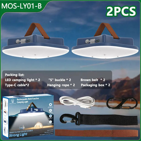 80W LED Solarbatteriladdad campinglampa med magnet och zoomfunktion Carvallo