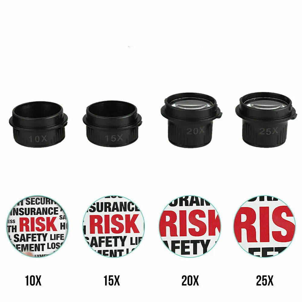 Huvudband Huvudförstorare 8 Linser LED Ljus Juvelerare Glasögon Carvallo