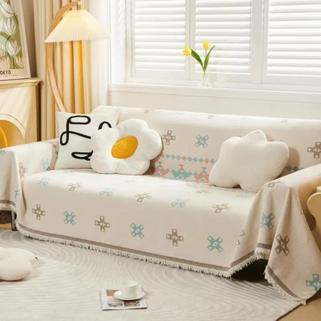 Meringue Chenille Geometri Sofföverdrag Carvallo