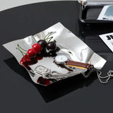 Skrynklig Rostfritt Stål Obsidian Bricka Carvallo