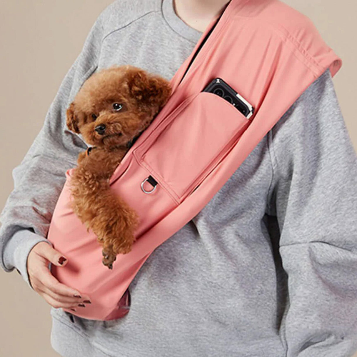 Pet Sling Carrier – Hands-Free, Lättviktig & Säkert för Små Husdjur Carvallo