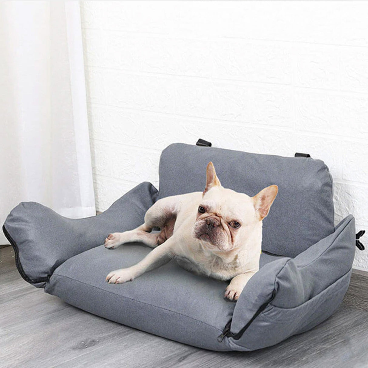 Multifunktionell Husdjursbilstol – 3-i-1 Bärväska, Soffa och Resesäng Carvallo