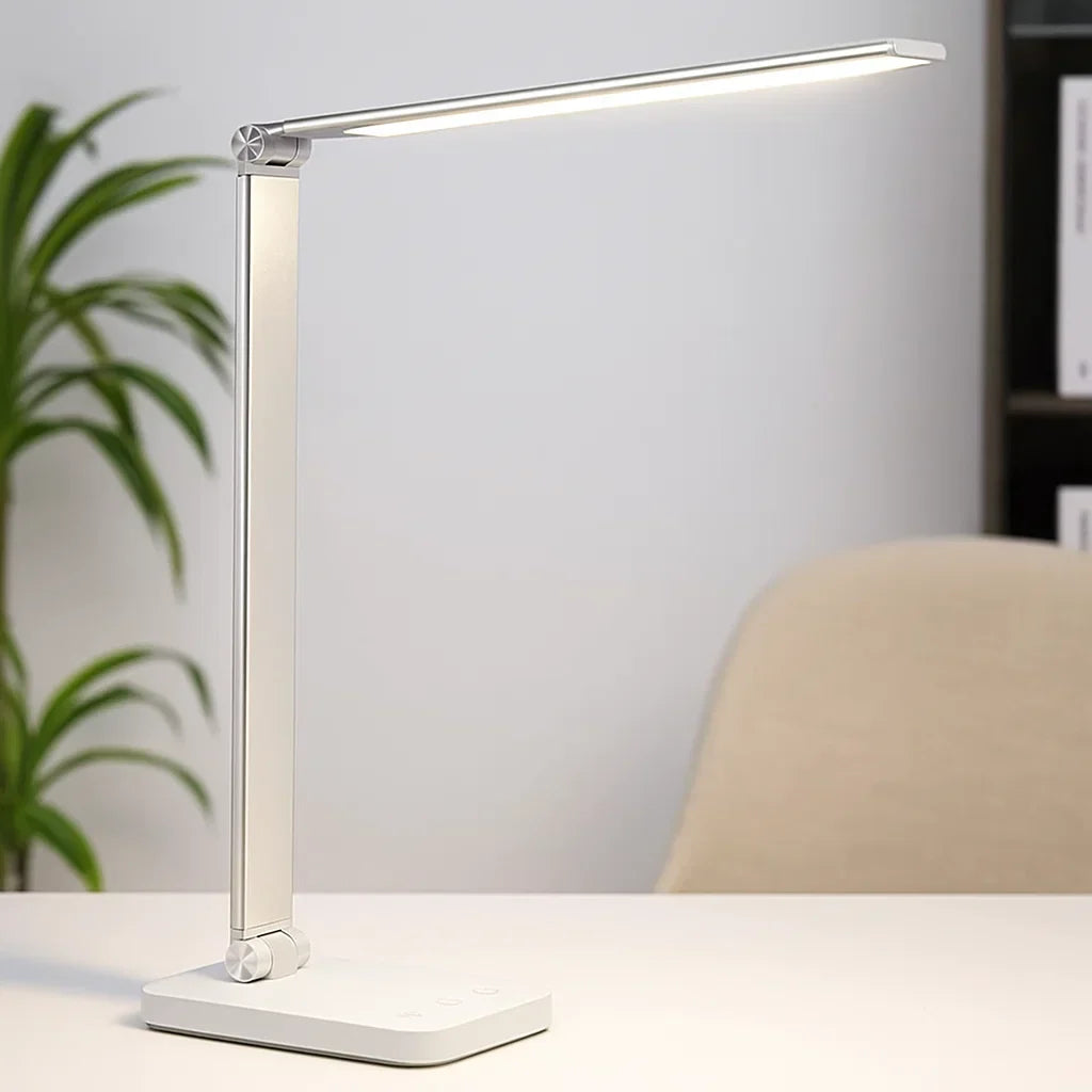 Skrivbordslampa med justerbar LED och USB-laddning Carvallo