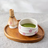 Matcha-set med 5 delar – Japanskt teservice med tekopp, bambupensel och sil. Carvallo