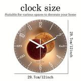 CosmicLight - Tyst Rund Väckarklocka med Planetdesign Carvallo