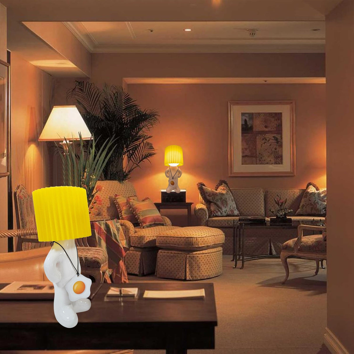 GlowCraft - Dimbar Akryl Bordslampa med LED-belysning och Tryckknappskontroll Carvallo