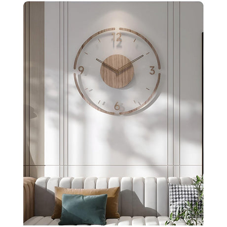AcrylicCharm Klocka - Modern Transparent Akryl Trä Väckarklocka Carvallo