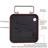 Fyrkantig Metall Väckarklocka med Nattljus och Snooze-funktion Carvallo