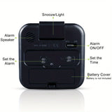 Tidslös Resa Klassisk Fyrkantig Resa Väckarklocka Snooze Carvallo