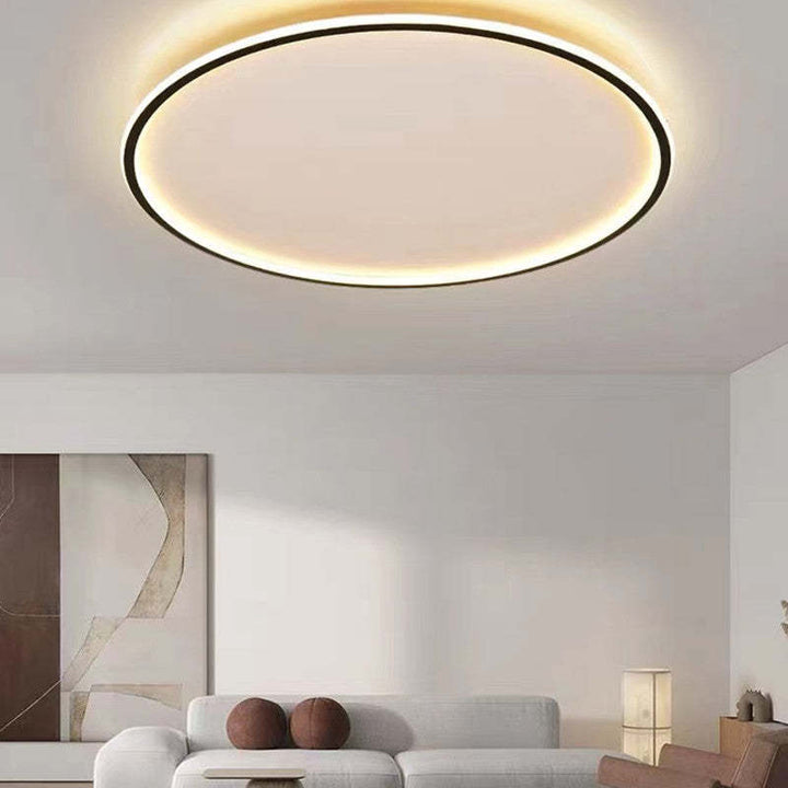 Ultra-tunn modern taklampa | Flush Mount LED för låga tak | Rund & dimbar Carvallo