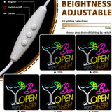 Belyst skylt "Bar öppen" – Atmosfärisk dekoration Carvallo