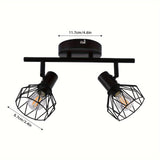 SpotFlex - Svängbar LED Takspot med 2 Bollar E14 Svart Carvallo