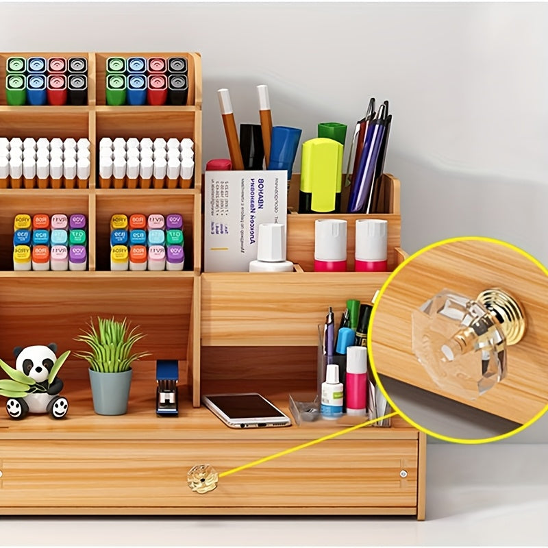 Spatial Bamboo Desk Organizer med låda – Organisera ditt arbetsutrymme effektivt och stiligt Carvallo