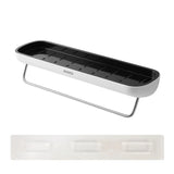 Väggmonterad schampo förvaringshylla – Ingen borrning badrumshylla med handdukshängare & duschorganisatör Carvallo