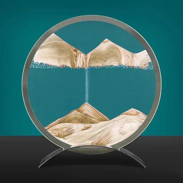 SandFlow - LED Sandkonst Bordslampa med Rörliga Sandpatroner för Avkoppling Carvallo