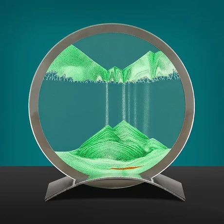 SandFlow - LED Sandkonst Bordslampa med Rörliga Sandpatroner för Avkoppling Carvallo