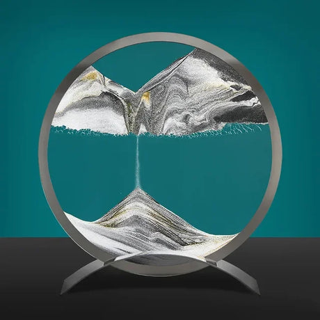 SandFlow - LED Sandkonst Bordslampa med Rörliga Sandpatroner för Avkoppling Carvallo