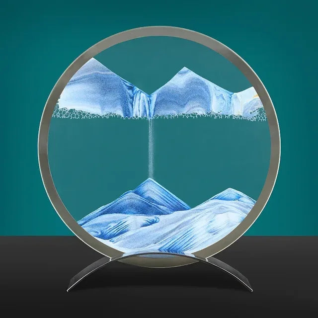 SandFlow - LED Sandkonst Bordslampa med Rörliga Sandpatroner för Avkoppling Carvallo