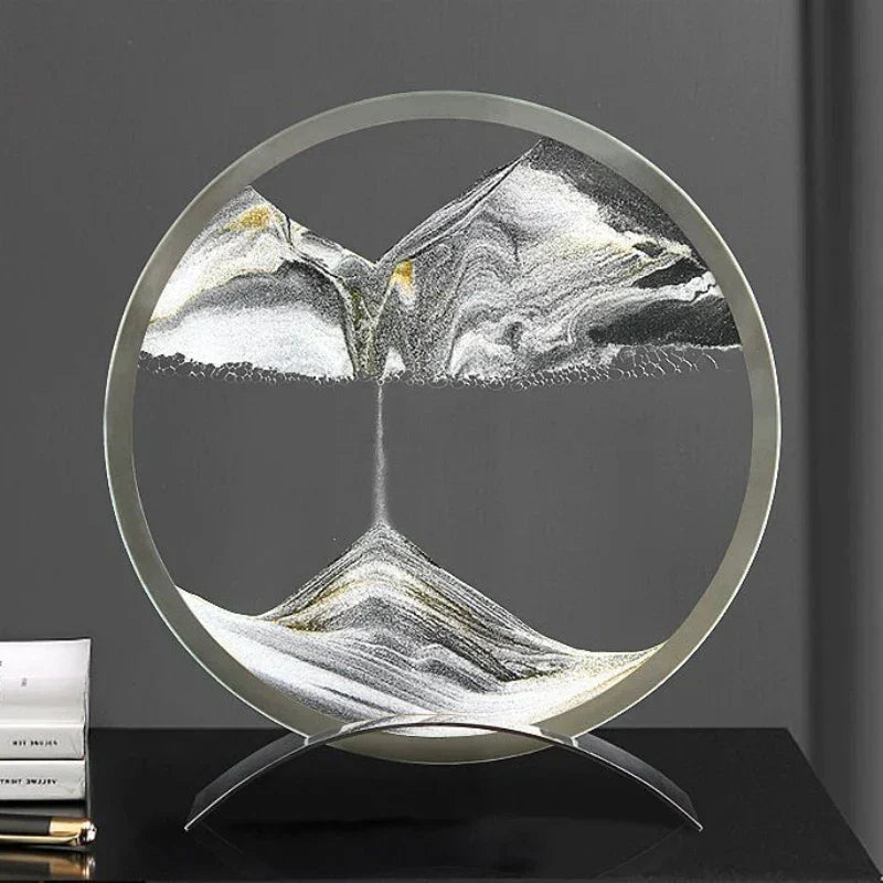 SandFlow - LED Sandkonst Bordslampa med Rörliga Sandpatroner för Avkoppling Carvallo