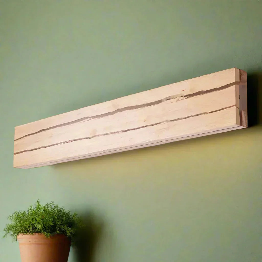 Trävägglampa med sprickdesign Carvallo