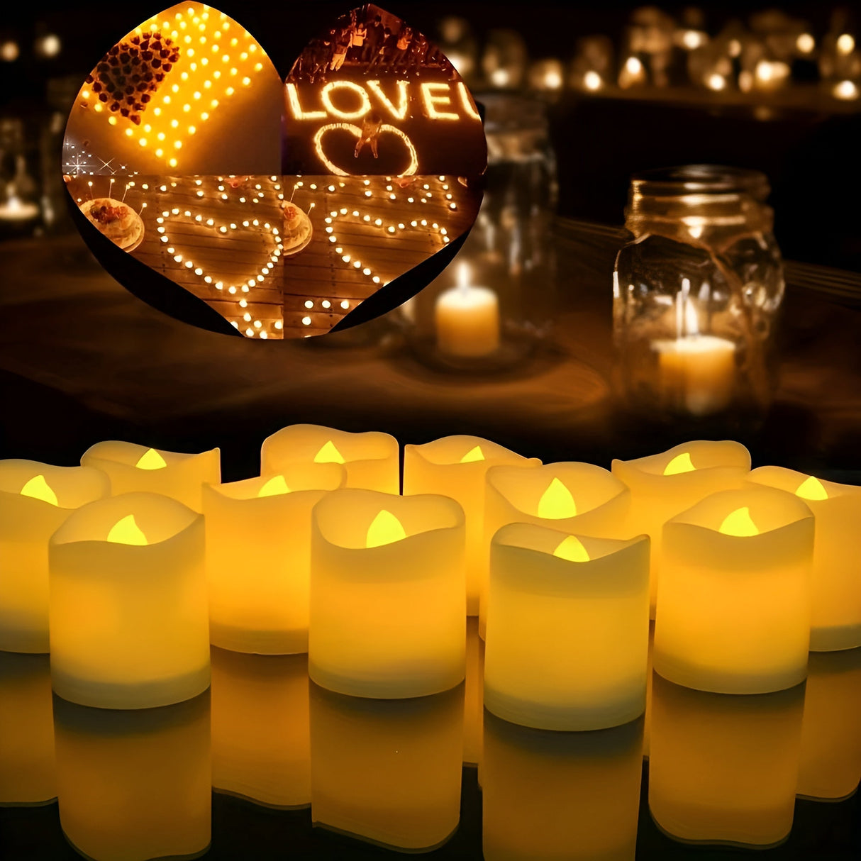 TwinkleLite Ljus - Flamsfria Flimrande Elektriska LED-Ljus Carvallo