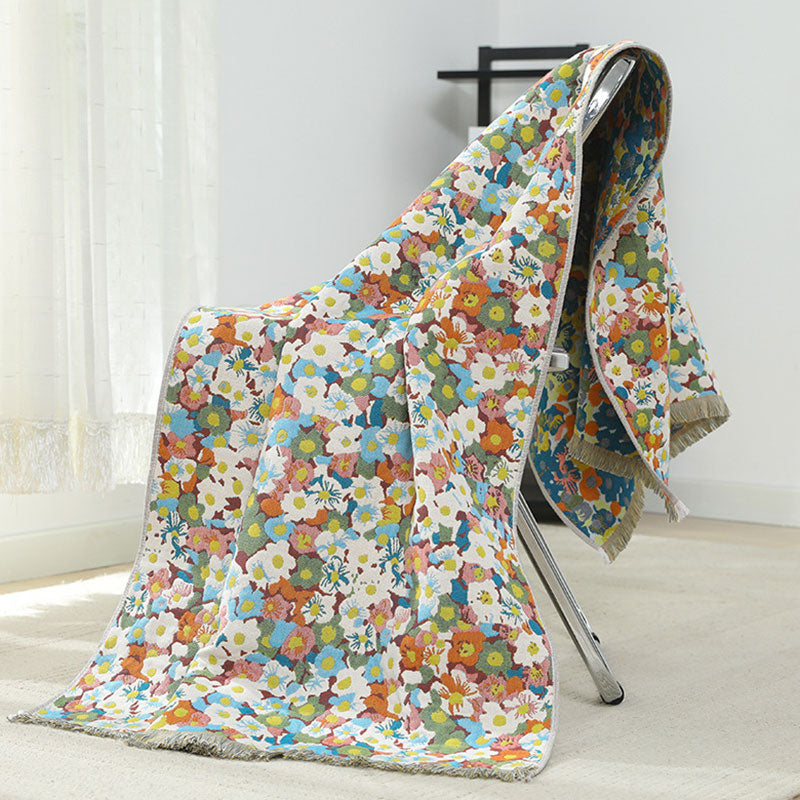 Målning Stil Blomma Vändbar Bomull Handduk 80cm x 160cm Carvallo