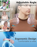 Kylande halsfläkt - Uppladdningsbar bladlös bärbar AC med kallt luftflöde MILA Sverige