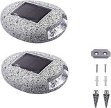 Solar LED Stenlampa för trädgård och stigar – Väderbeständig stigbelysning i naturstensdesign Carvallo