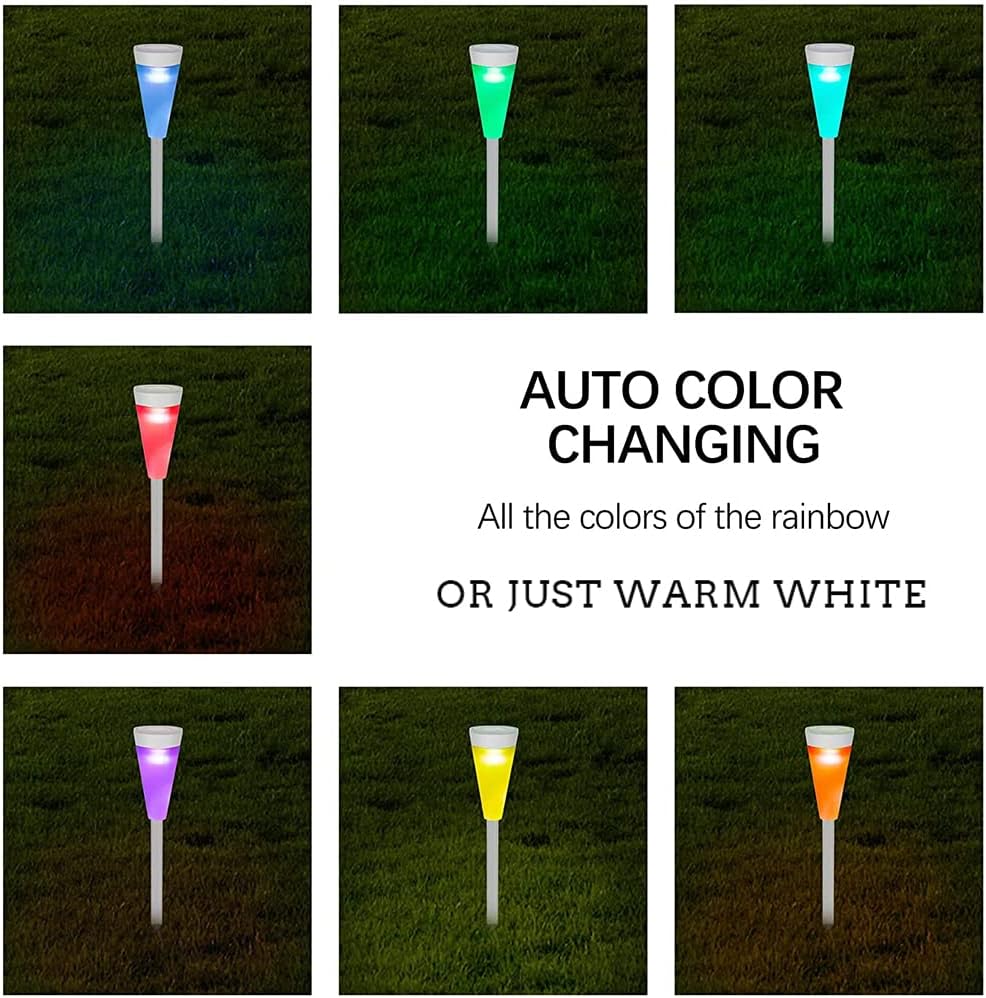 Solär LED trädgårdslampa med färgskift - Dekorativ utomhusbelysning för blomrabatter och gångvägar Carvallo