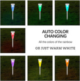 Solär LED trädgårdslampa med färgskift - Dekorativ utomhusbelysning för blomrabatter och gångvägar Carvallo