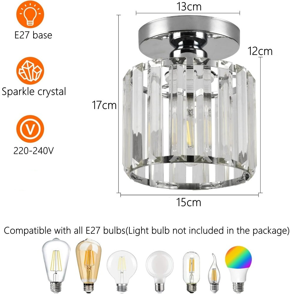 Modern Flush Mount Ceiling Light – 1-Ljuskälla Hall Fixture Carvallo