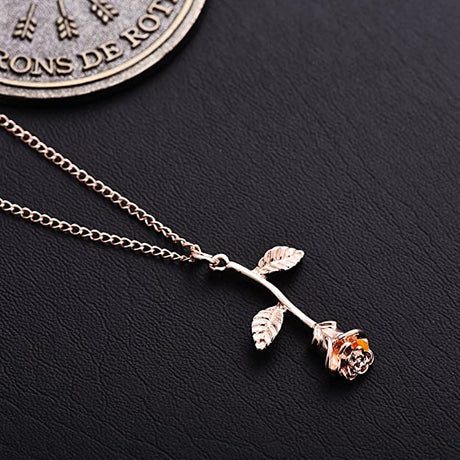Rose hänge halsband-Jewelry for women-Hemnix-Guld-Hemnix