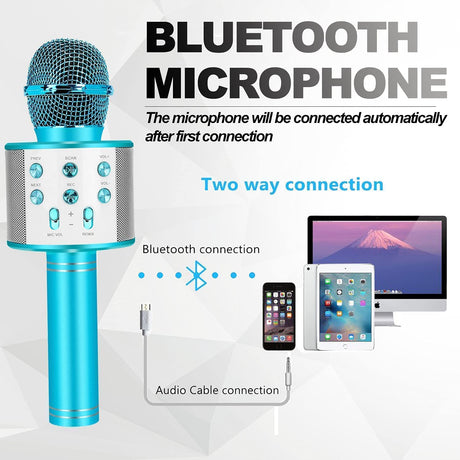 Trådlös karaokemikrofon för barn - Bluetooth handhållen mikrofon med inbyggd högtalare MILA Sverige