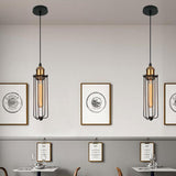 Industriell hängande ljus i retrodesign – Vintage hänglampa med metallgaller Carvallo