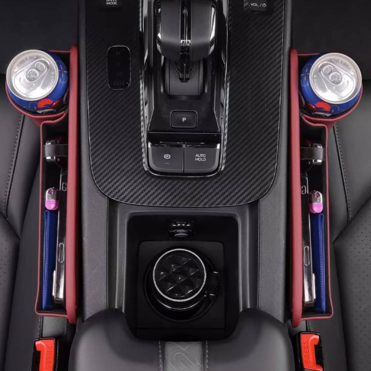 Bilstolssömsfyllare och organisatör för förare och passagerare 2-pack Carvallo