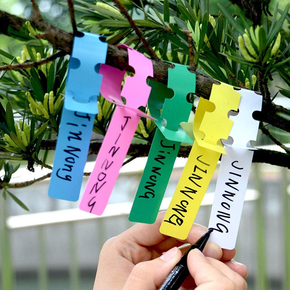 Återanvändbara växtetiketter i plast för trädgård och trädmärkning Carvallo