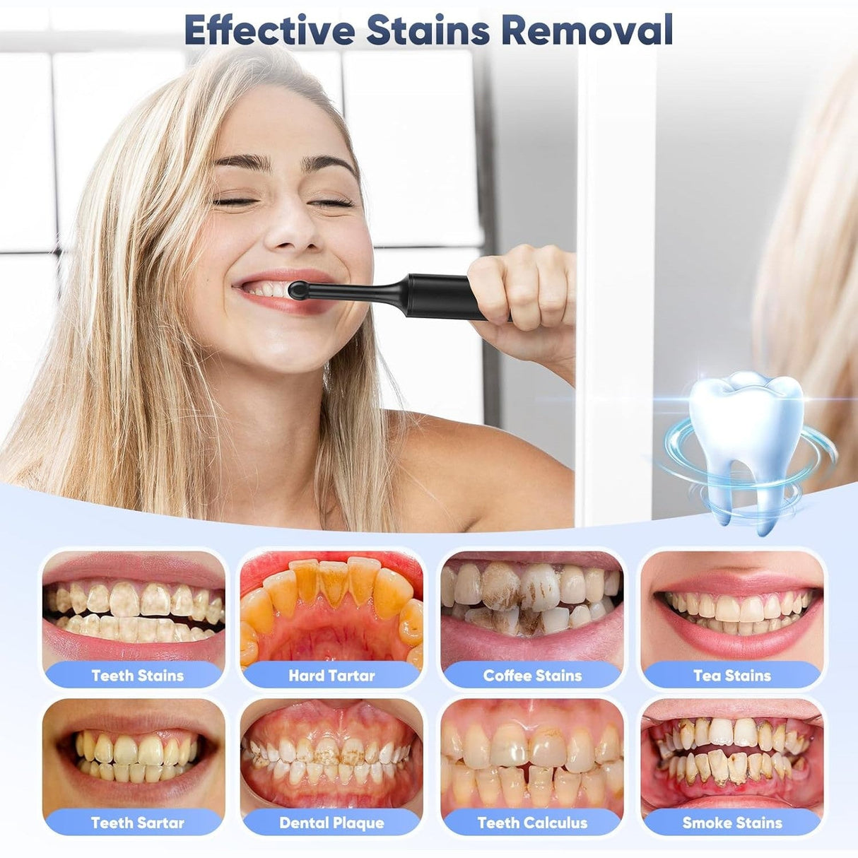 Tandpolerare | Trådlöst tandstenborttagningsverktyg för hemmet Carvallo