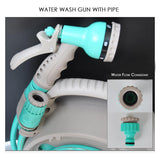 Praktisk slangupprullare med spraymunstycke – Kompakt trädgårdsslangvagn för enkel vattning Carvallo