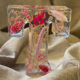 Brev Harpiks Lampa med Torkade Blommor Carvallo