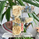 Brev Harpiks Lampa med Torkade Blommor Carvallo