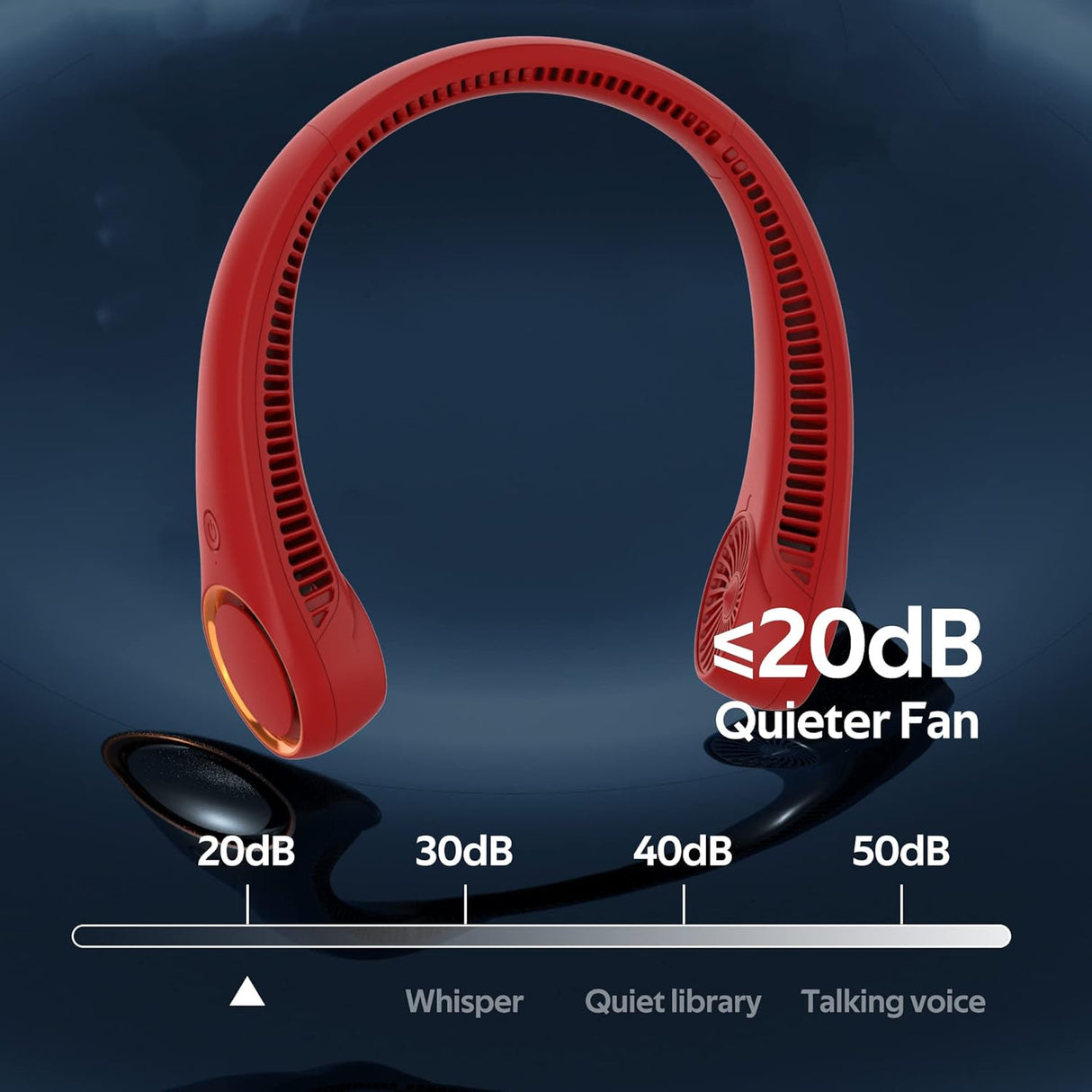 Bärbar nackfläkt - 360° bladlös kylning med USB-laddningsbart batteri MILA Sverige