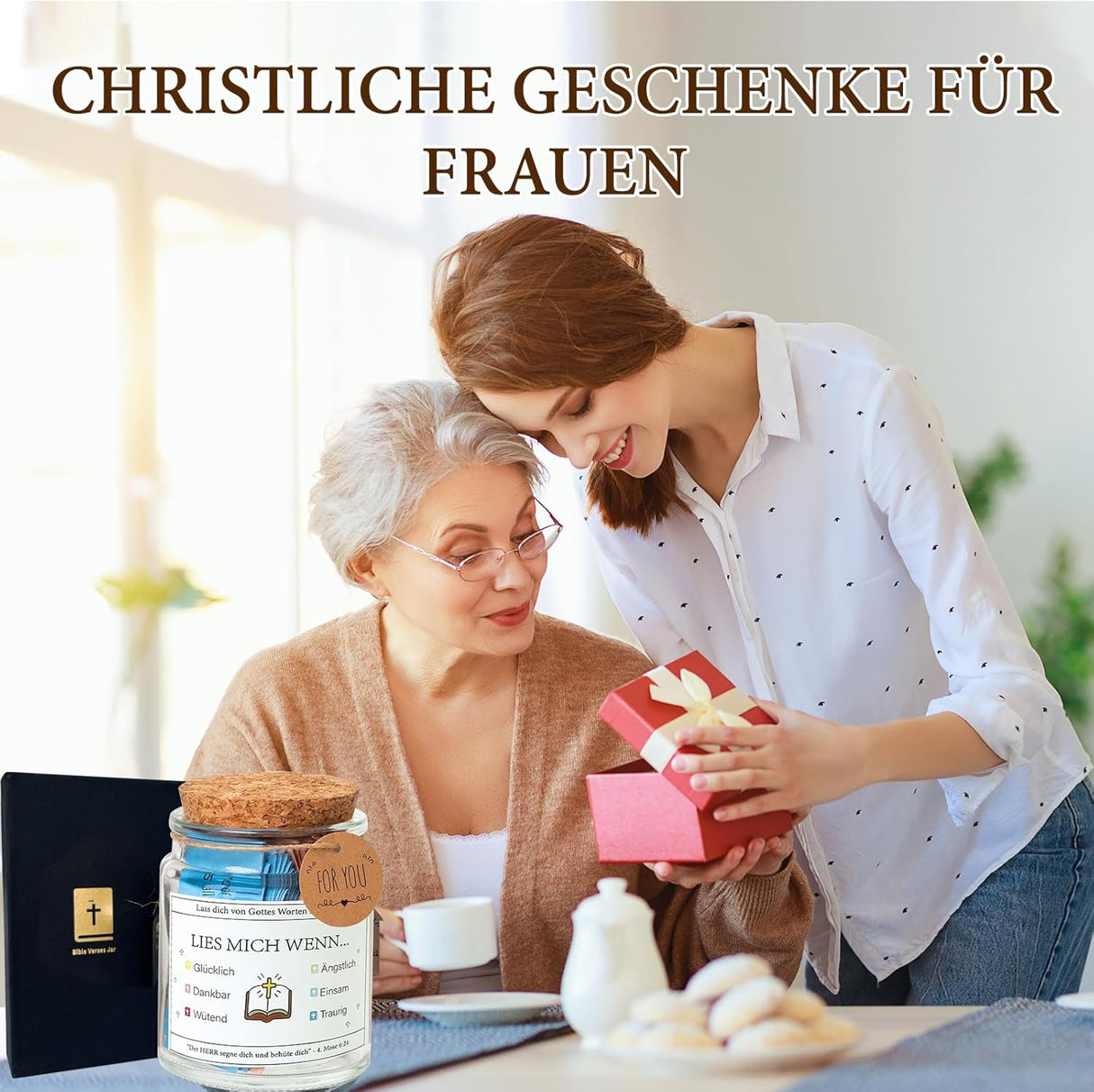 Handgjord 90-dagars bibelversglas Carvallo