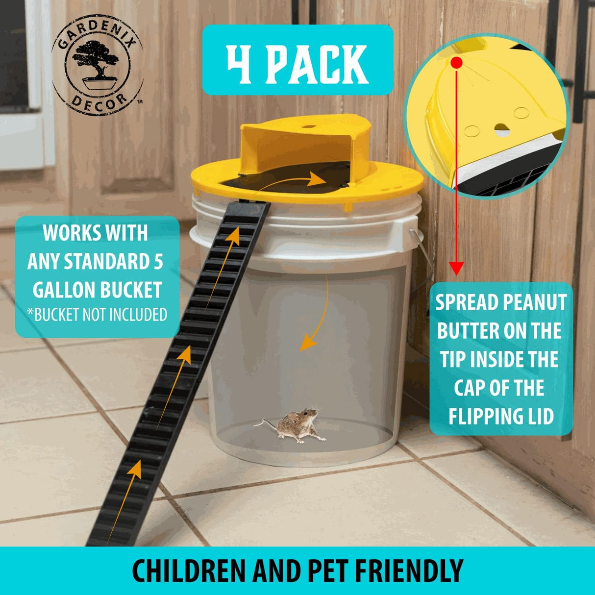 4-Pack Hinklock Musfälla Carvallo