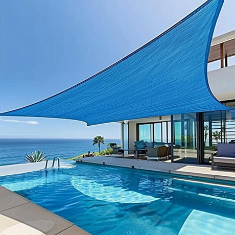 Rektangulärt solskydd – UV-beständigt solskyddssegel med rep Carvallo