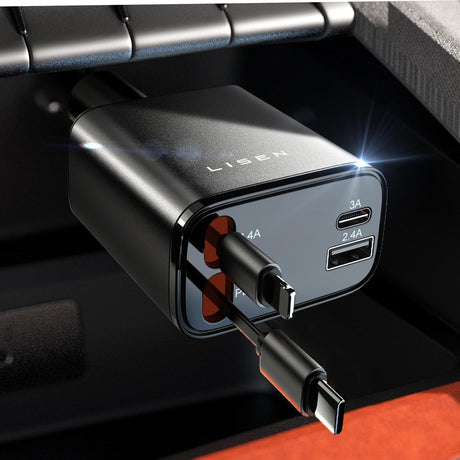 69W USB-C biladapter - Snabb utdragbar laddare för alla enheter MILA Sverige