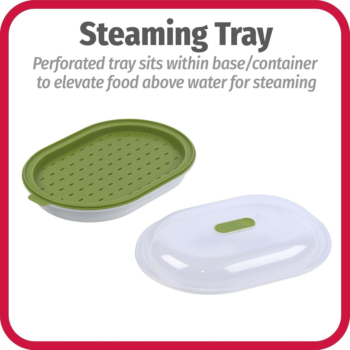 Carvallo Mikrovågs-dampkokare | Skonsam tillagning på minuter | För grönsaker & fisk | Tål diskmaskin & näringsskyddande Carvallo