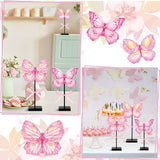 Rustikt träbordsdekorationsset med solrosor och fjärilar – Perfekt för vår- och sommardekorationer MILA Sverige